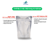  Túi Zipper 1 Mặt Bạc 1 Mặt Trong 