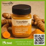  Mật ong Nghệ hữu cơ TranzAlpine Organic Honey & Turmeric New Zealand (250g) 