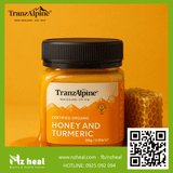  Mật ong Nghệ hữu cơ TranzAlpine Organic Honey & Turmeric New Zealand (250g) 