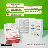  Thực phẩm bảo vệ sức khỏe HSN Hair Skin and Nails 757mg Vege Capsules 
