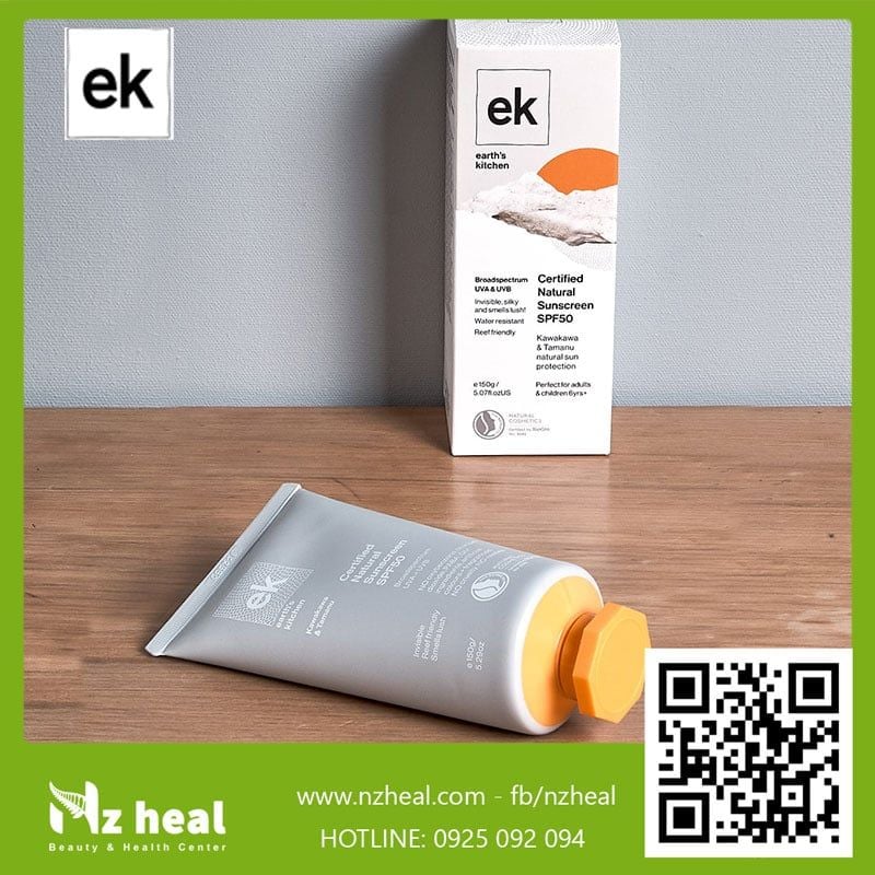  Kem chống nắng hữu cơ EK Kawakawa Sunscreen SPF50 150g 