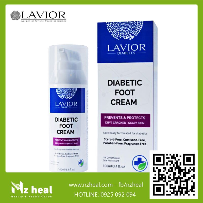  Kem dưỡng chống loét tì đè LAVIOR Diabetic Foot Cream 100ml 