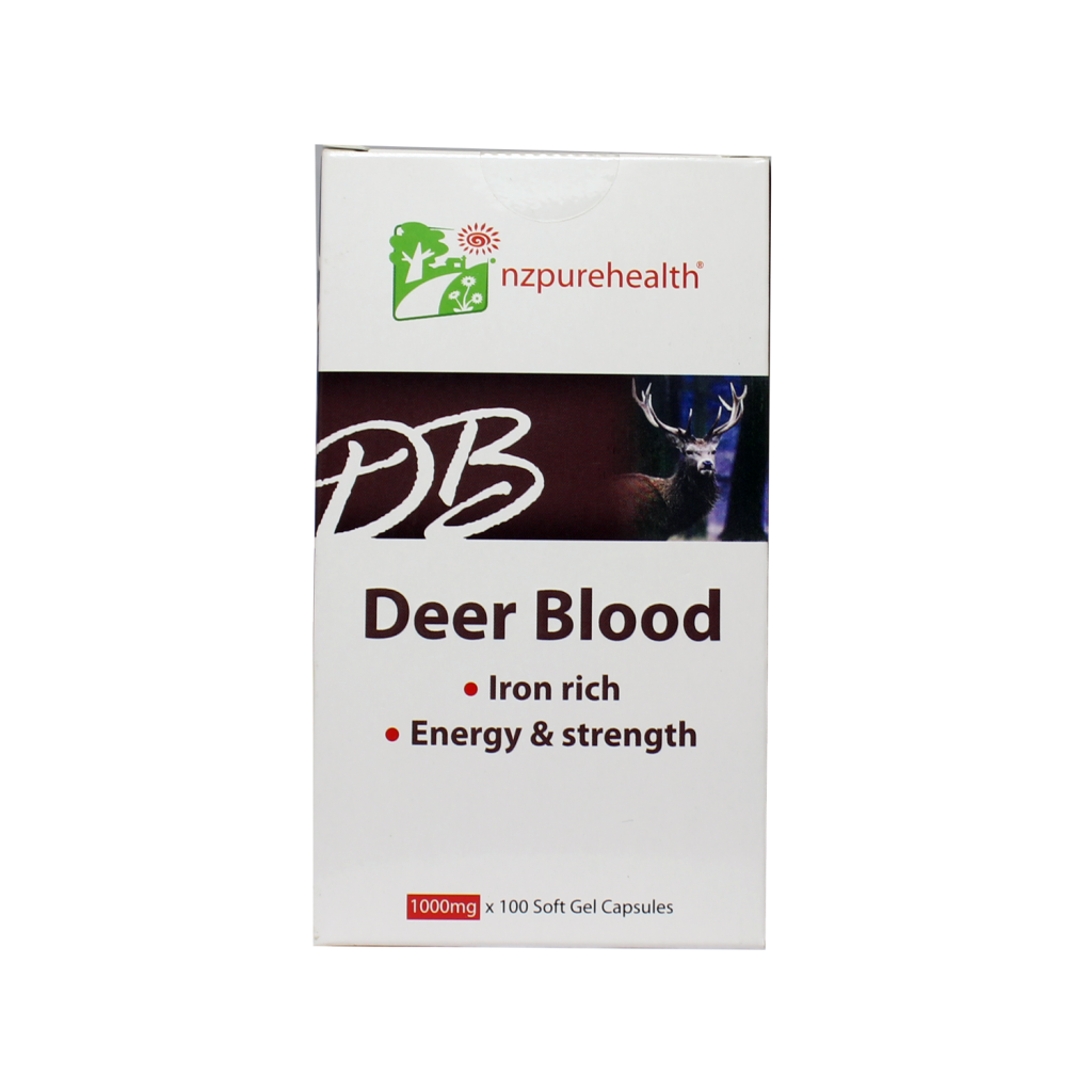  Viên nang máu hươu bổ máu, cấp sắt Deer Blood NZPurehealth (100 viên) 