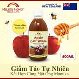  Giấm táo với mật ong Manuka Nelson Apple Cider Vinegar with Manuka Honey Blend 500ml 