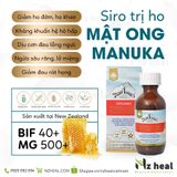  Siro giảm ho, trị đau họng Organic Manuka Throat and Chest Syrup MG550+ 