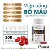  Viên nang máu hươu bổ máu, cấp sắt Deer Blood NZPurehealth (100 viên) 