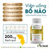  Viên Uống Bổ Não, Tăng Trí Nhớ Ginkgo Biloba NZPureHealth 