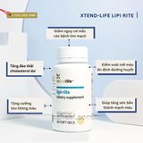  Viên Uống Giảm Mỡ Máu Cholesterol Xtend-Life Lipi Rite (60 Viên) 