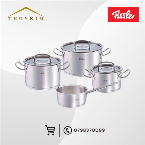 Bộ nồi Fissler Original Pro 4 món nắp kính - 3 nồi 1 quánh
