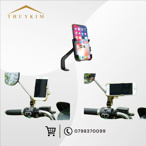 Giá đỡ kẹp điện thoại gắn gương chiếu hậu