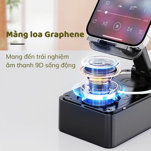 Đế sạc điện thoại tích hợp loa Bluetooth