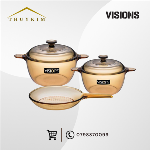 BỘ 3 NỒI THỦY TINH VISIONS VS-350