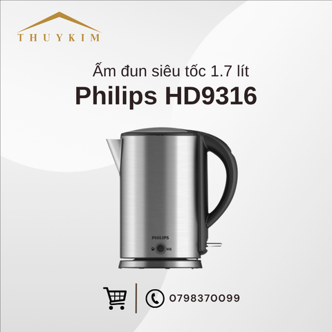 Ấm đun siêu tốc Philips 1.7 lít HD9316