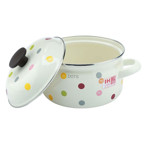 Nồi thép tráng men Nhật Fujihoro EDVC-20W 20cm /2.8L