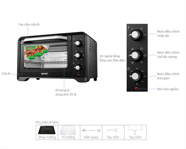 Lò nướng Sanaky 30 lít VH-309S2D