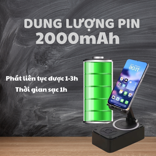 Đế sạc điện thoại tích hợp loa Bluetooth