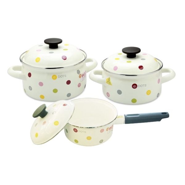 Nồi quánh thép tráng men Nhật Fujihoro EDVC-16S 16cm 1.8 lít