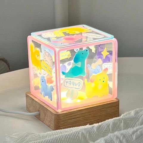 Đèn ngủ hoạt hình đế gỗ