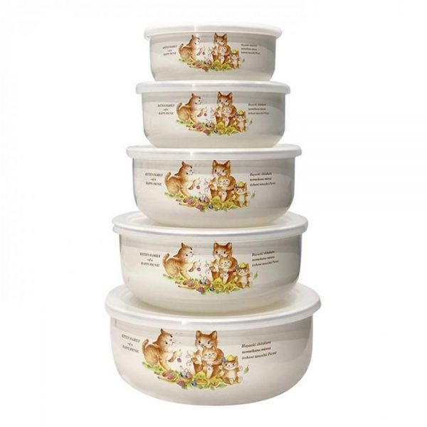 Bộ 5 thố tráng men Fujihoro KIT-251