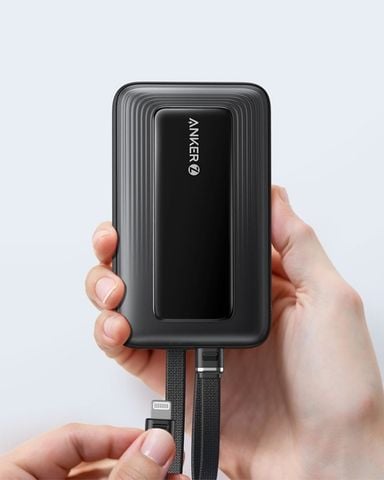 Sạc dự phòng ANKER Zolo 20kmAh 30W - 2 cổng 1C1A - Tích hợp sẵn cáp USB-C - A1689