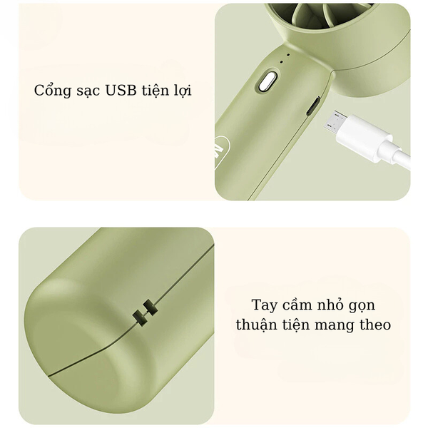 Quạt sạc USB cầm tay không cánh