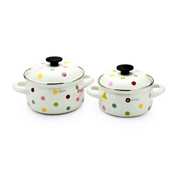 Nồi thép tráng men Nhật Fujihoro EDVC-18W 18cm /2.5L