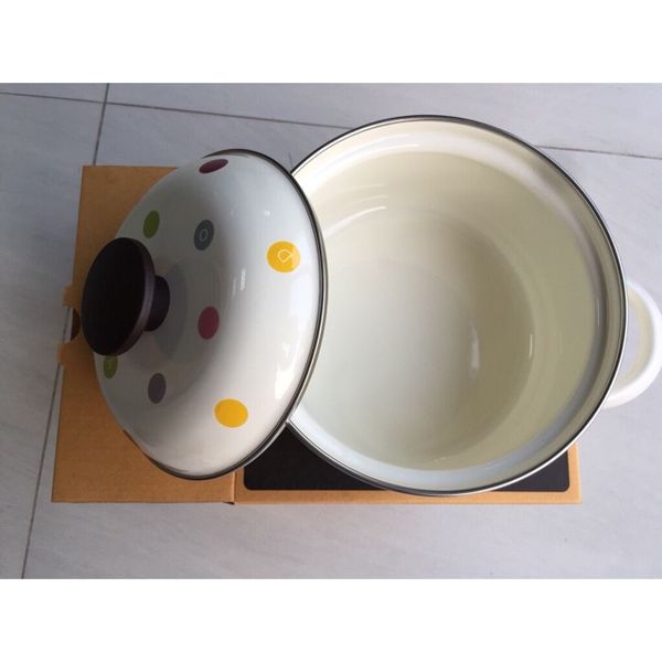 Nồi thép tráng men Nhật Fujihoro EDVC-20W 20cm /2.8L