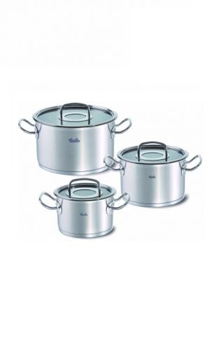 Bộ nồi inox cao cấp Fissler Original Pro 3 món (nắp kính)