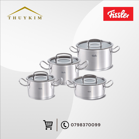 Bộ nồi inox cao cấp Fissler Original Pro 4 món (nắp kính)