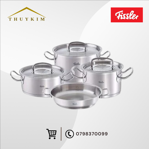 Bộ nồi inox cao cấp Fissler Original Pro 4 món (nắp inox)
