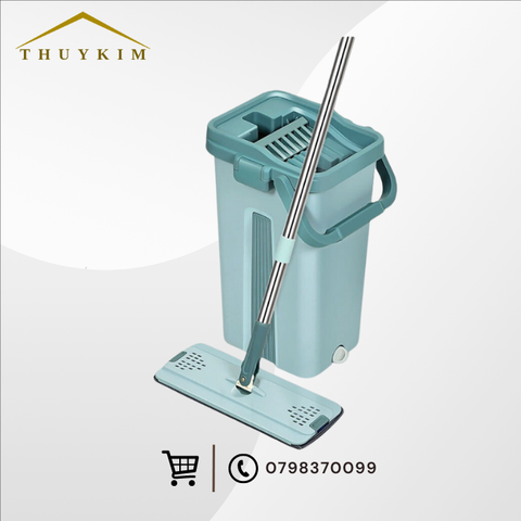Bộ cây lau nhà đa năng kèm thùng vắt 2 ngăn