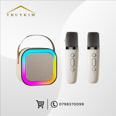 Loa bluetooth karaoke LK-812 kèm 2 micro
