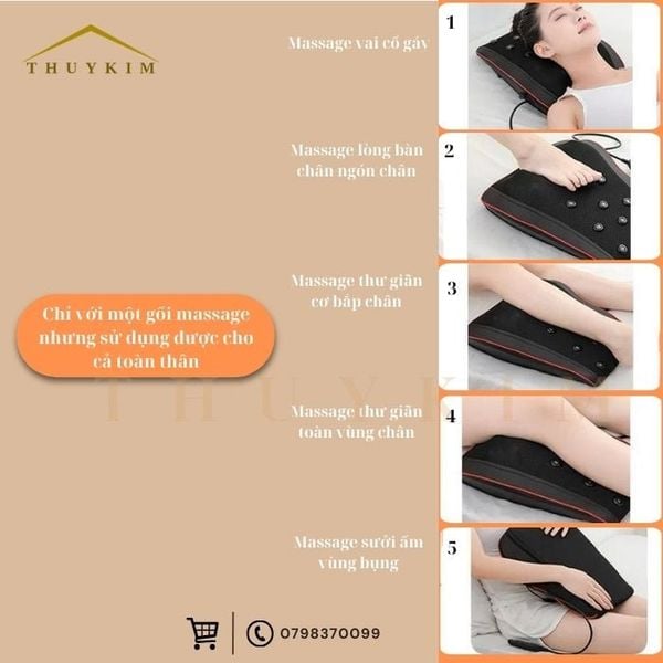 Gối massage đa năng Takasima PYD-708K