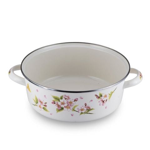 Nồi tráng men Fujihoro 1.8 lít SYM-12G, nắp kính