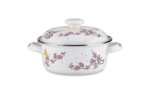 Nồi thép Nippon tráng men nắp kính 26 cm Fujihoro SKW-32G