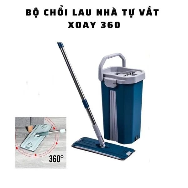Bộ cây lau nhà đa năng kèm thùng vắt 2 ngăn