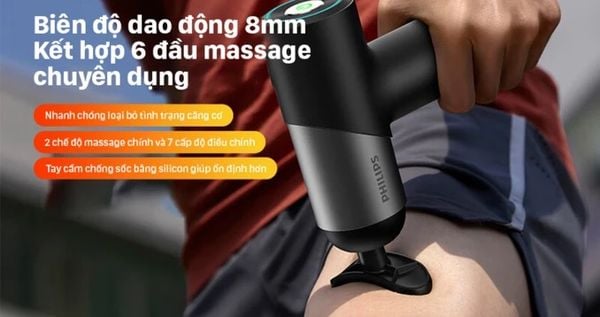 Súng massage fascial gun Philips PPM7323