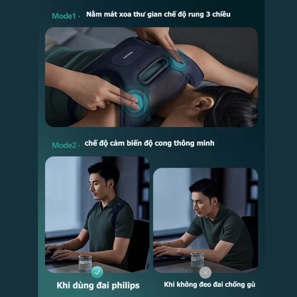 Đai massage vai lưng Philips PPM4361