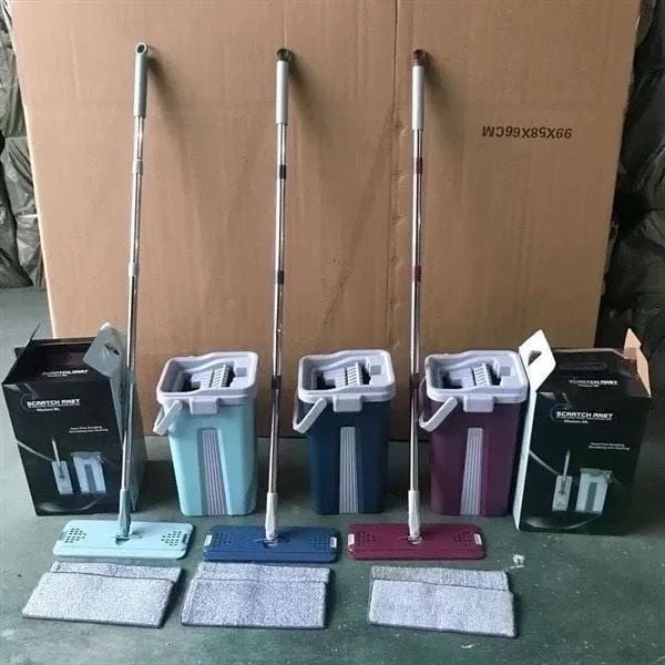 Bộ cây lau nhà đa năng kèm thùng vắt 2 ngăn