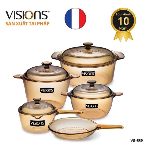 BỘ 5 NỒI THỦY TINH VISIONS VS-339