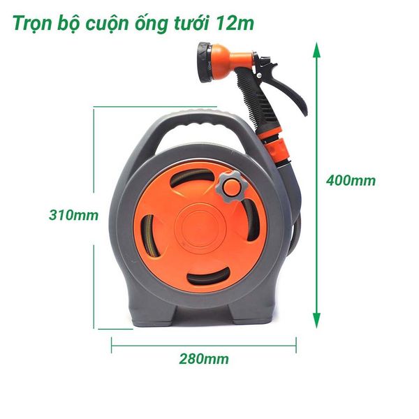 Bộ vòi rửa xe, tưới cây rulo thu cuộn ống nước