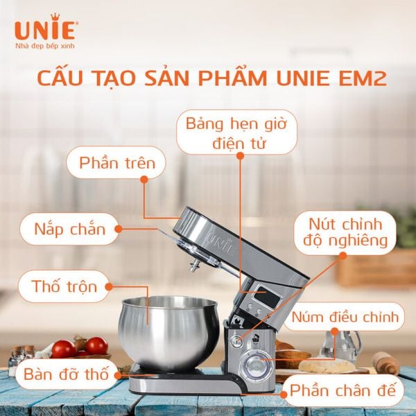 Máy trộn bột đa năng Unie EM2