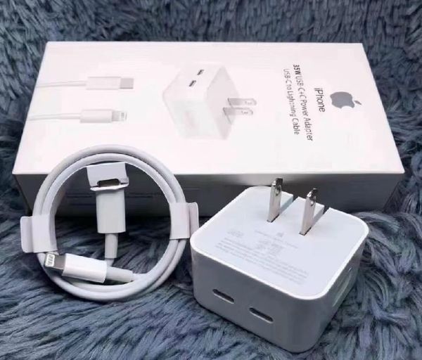 Bộ sạc Iphone 2 cổng chân dẹp 35W