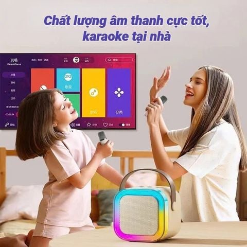 Loa bluetooth karaoke LK-812 kèm 2 micro
