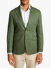 Men Linen Blazer - Green Linen Cavani 2 Button Slim Fit