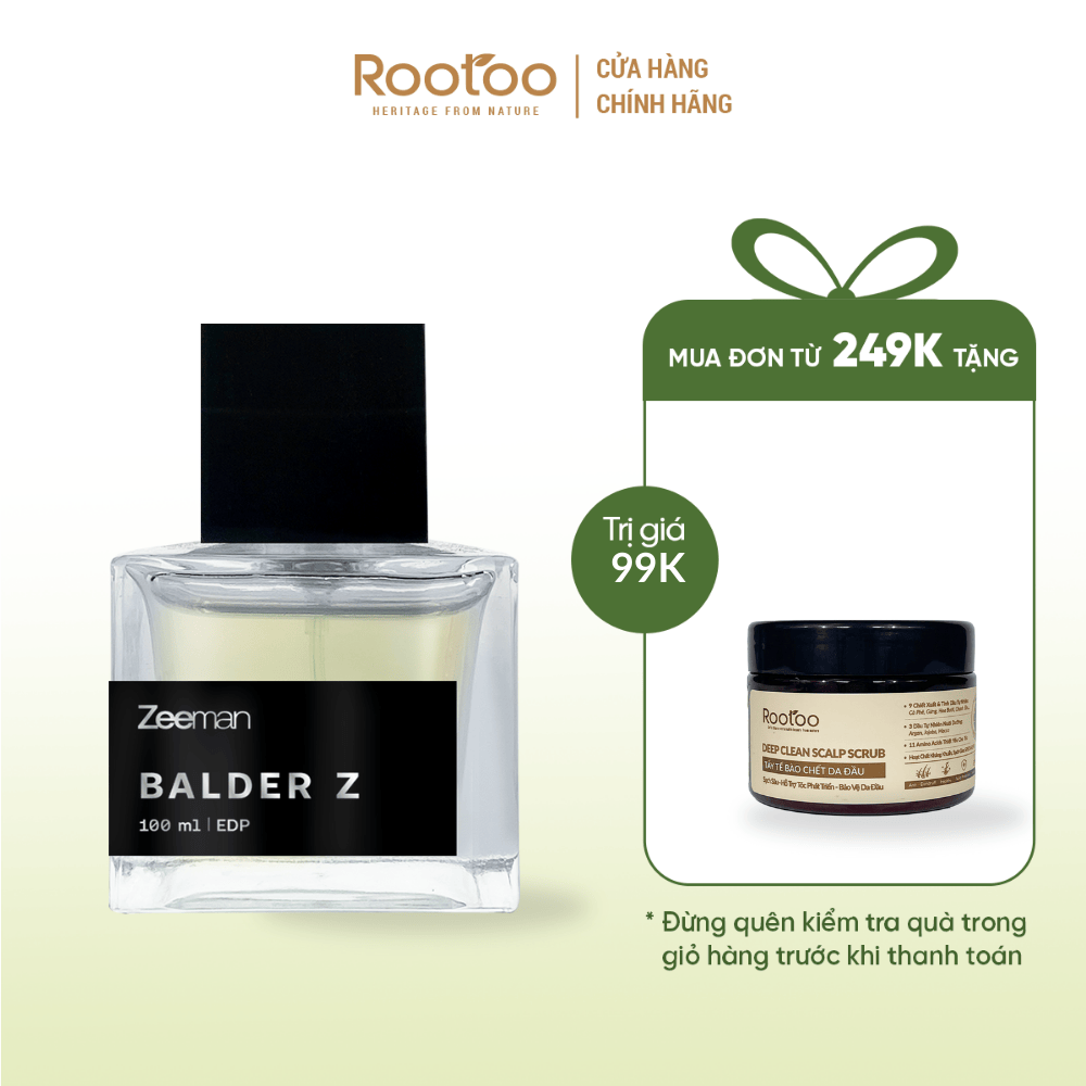 Nước Hoa Nam Balder Z Cao Cấp Thơm Lâu Thể Hiện Được Sự Nam Tính, Lịch Lãm Và Cổ Điển ROOTOO 100ml/50ml/30ml/15ml