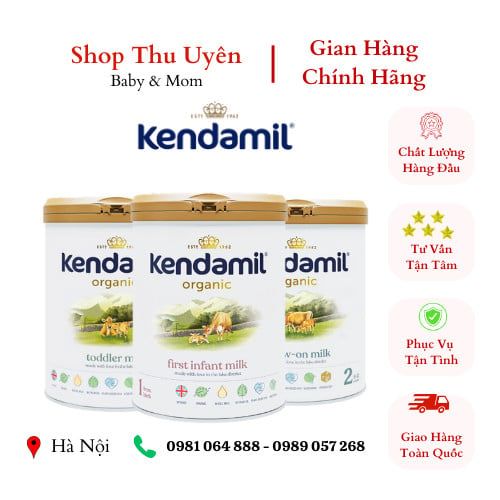 Sữa Kendamil Organic Hoàng Gia Anh Lon 800g Đủ Số 1-2-3