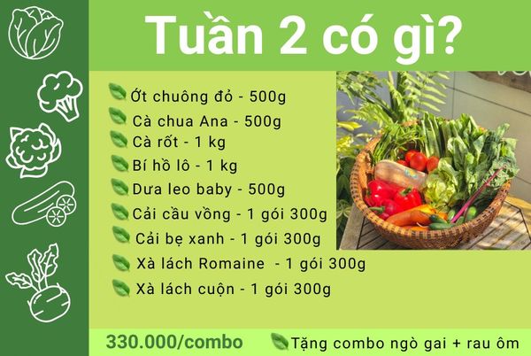 Combo rau củ số 2 – Yuth Farm & Foods