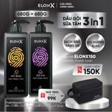 Combo 2 dầu gội ELONX 3 trong 1 cho nam - hương nước hoa - sữa tắm gội (bộ dầu gội nam 2 chai 680gr) (sáng tối) 