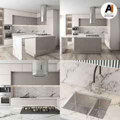 Tủ bếp A423 chữ L